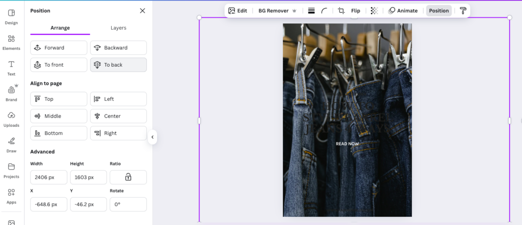 how to reposition photos on your pins 